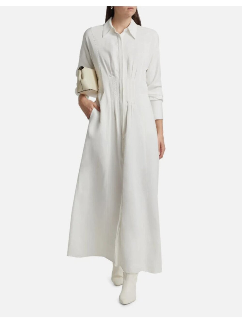 TWP Main Street After Midnight Pleated Maxi Shirtdress